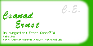 csanad ernst business card